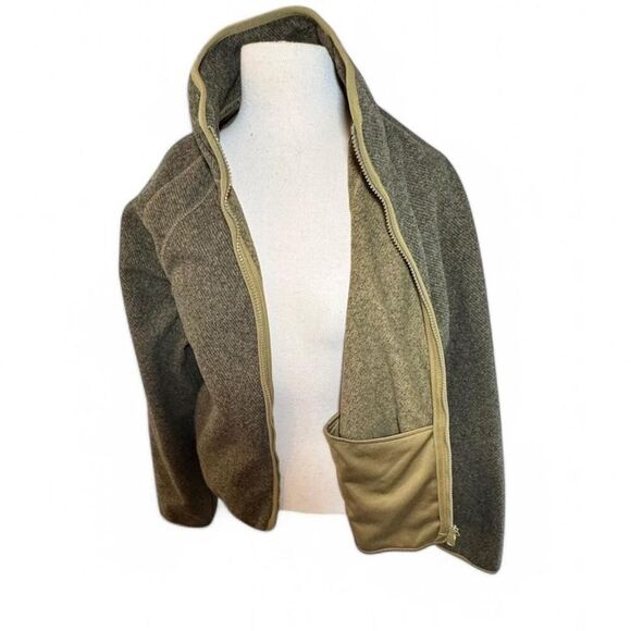 Athleta Women's Green Stroll Fleece Full zip Stand up Collar Jacket Size XL - Picture 2 of 8